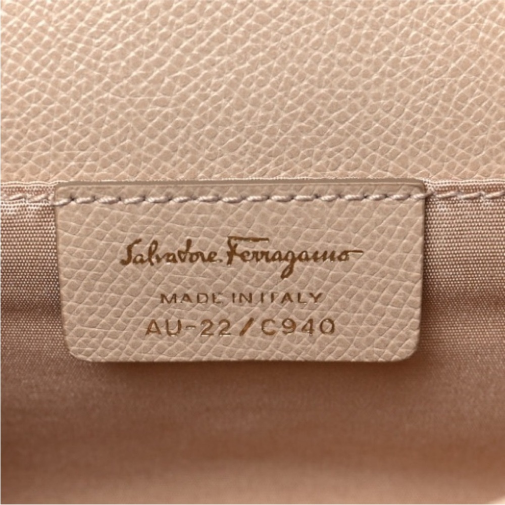 Salvatore Ferragamo Hammered Calfskin Vara Bow Mini Purse - Picture 6 of 12